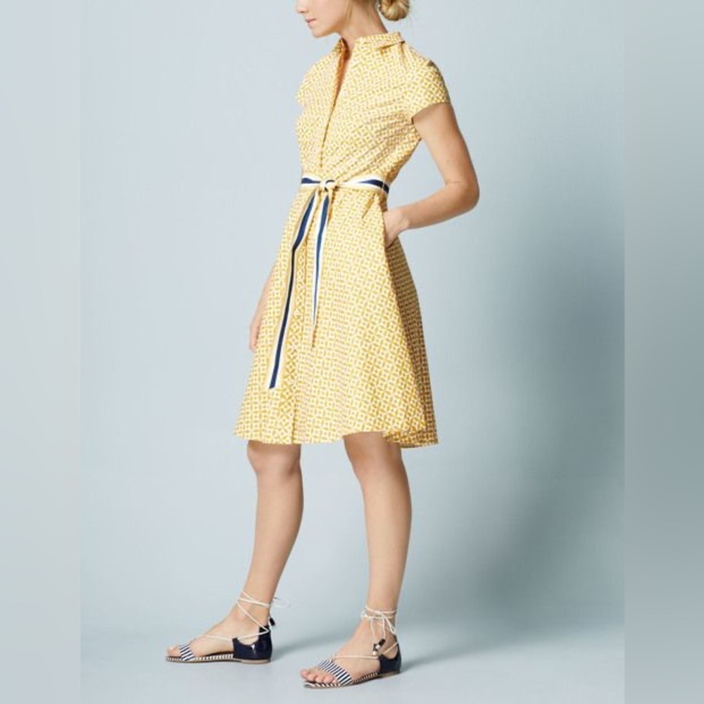 Boden Yellow Patterned Dress